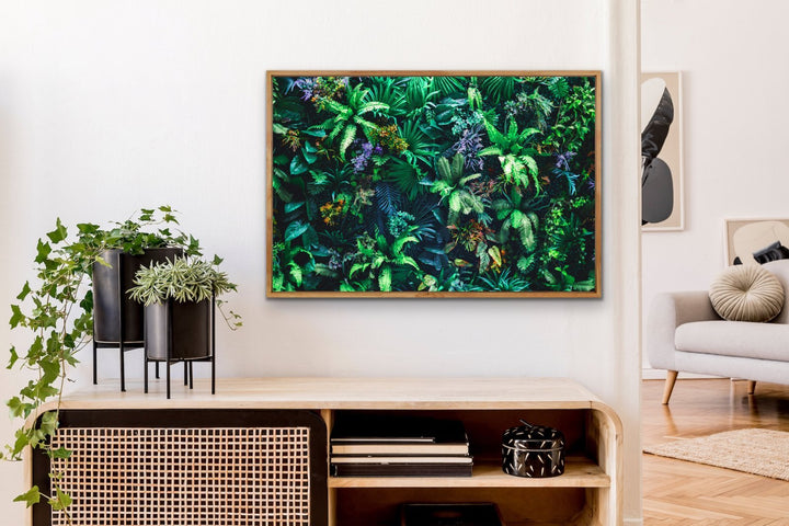 Green Wall - Botanical Nature Stretched Canvas Wall Art Print - I Heart Wall Art