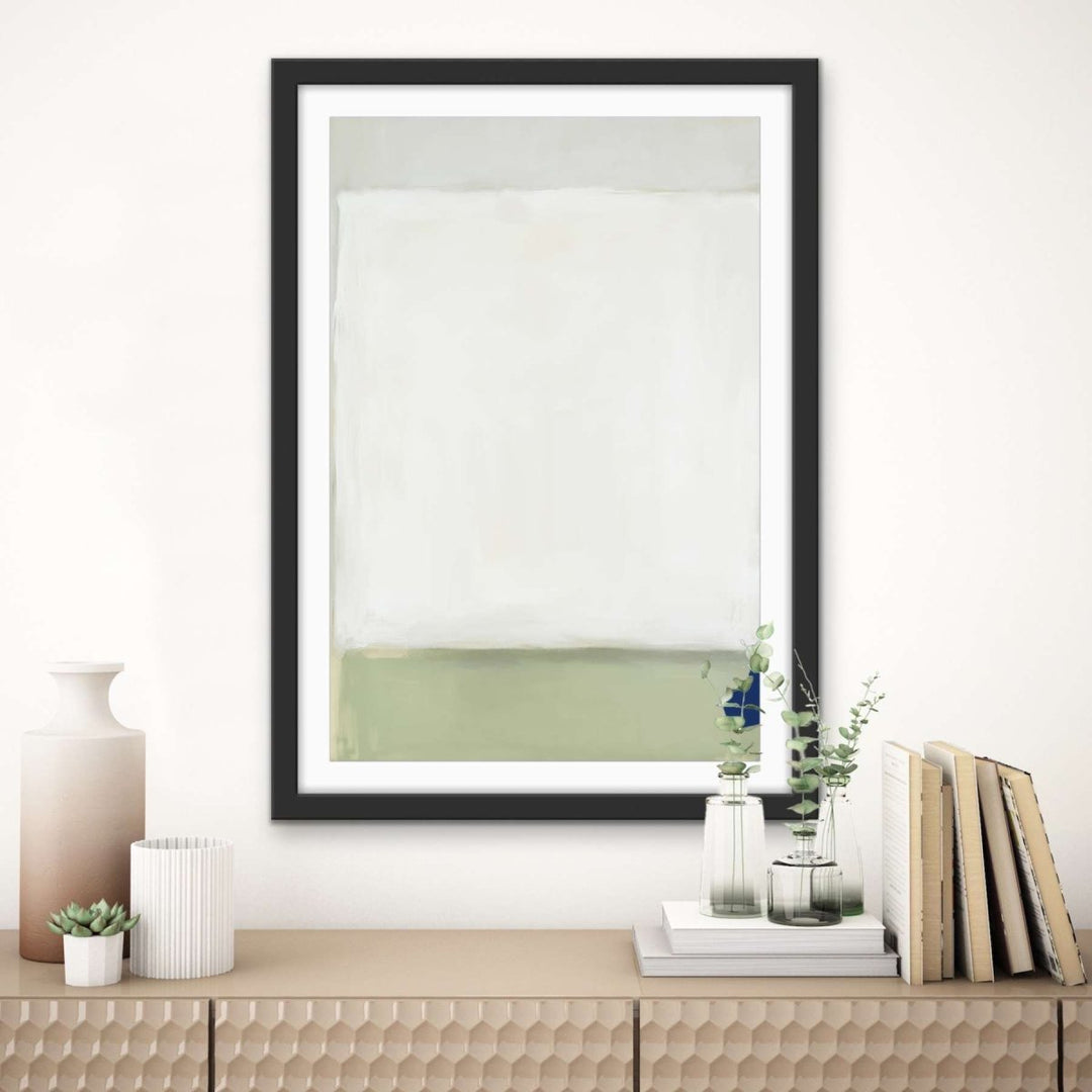 Greenfields Part One - Green Abstract Stretched Canvas, Poster or Fine Art Print - I Heart Wall Art - Poster Print, Canvas Print or Framed Art Print