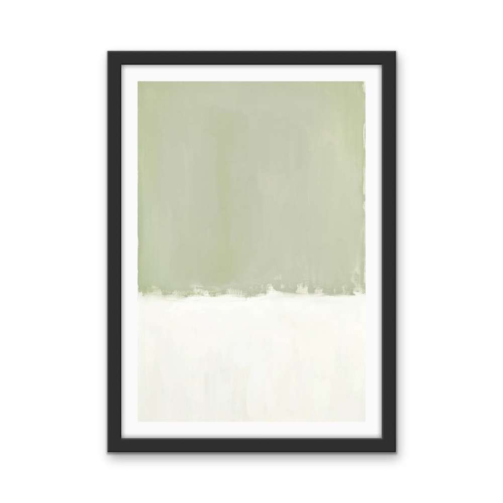 Greenfields Part Two - Green Abstract Stretched Canvas, Poster or Fine Art Print - I Heart Wall Art - Poster Print, Canvas Print or Framed Art Print