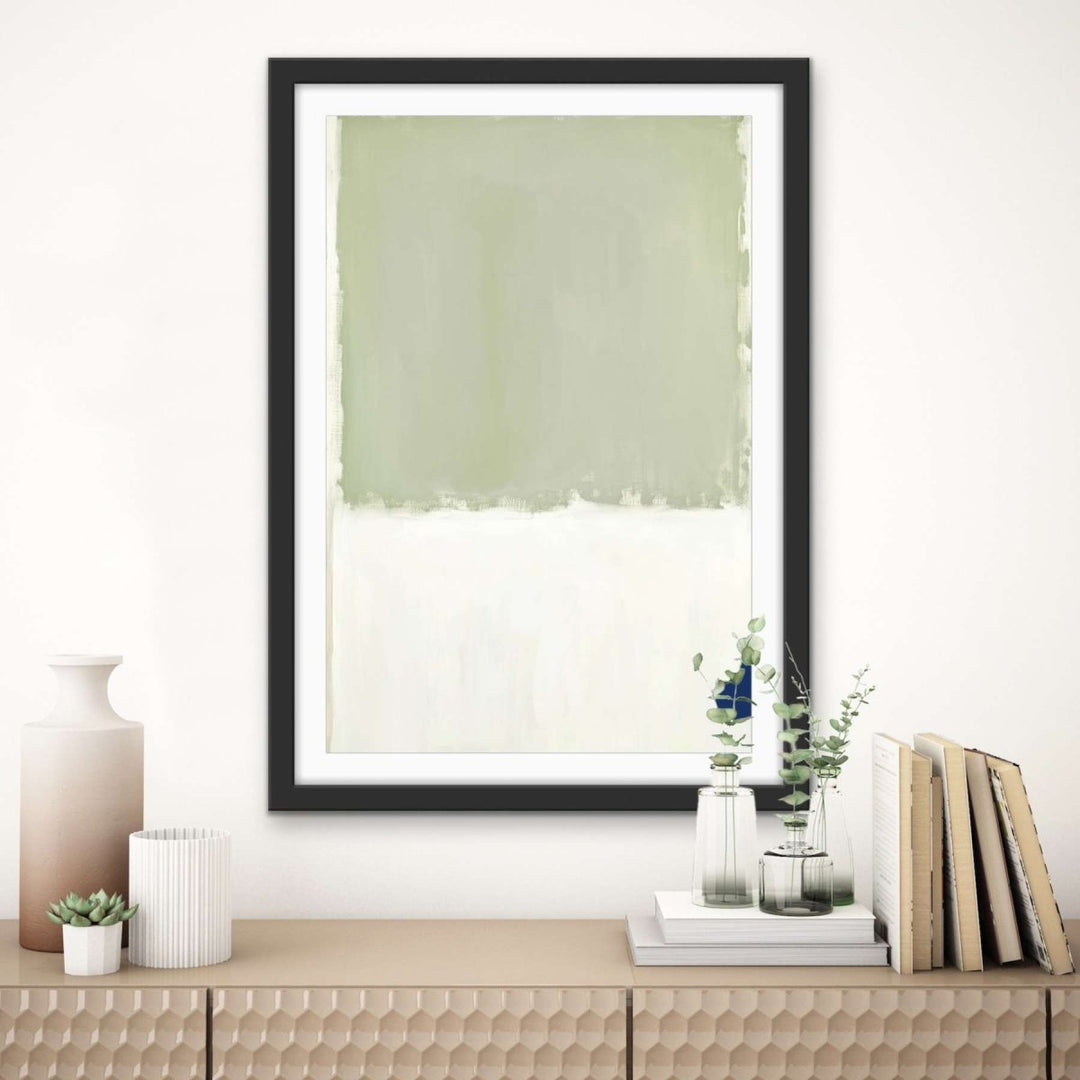 Greenfields Part Two - Green Abstract Stretched Canvas, Poster or Fine Art Print - I Heart Wall Art - Poster Print, Canvas Print or Framed Art Print