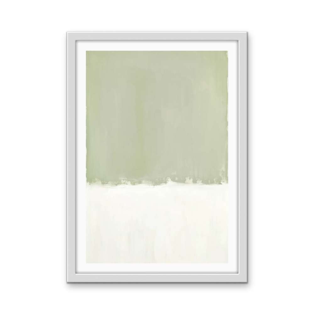 Greenfields Part Two - Green Abstract Stretched Canvas, Poster or Fine Art Print - I Heart Wall Art - Poster Print, Canvas Print or Framed Art Print