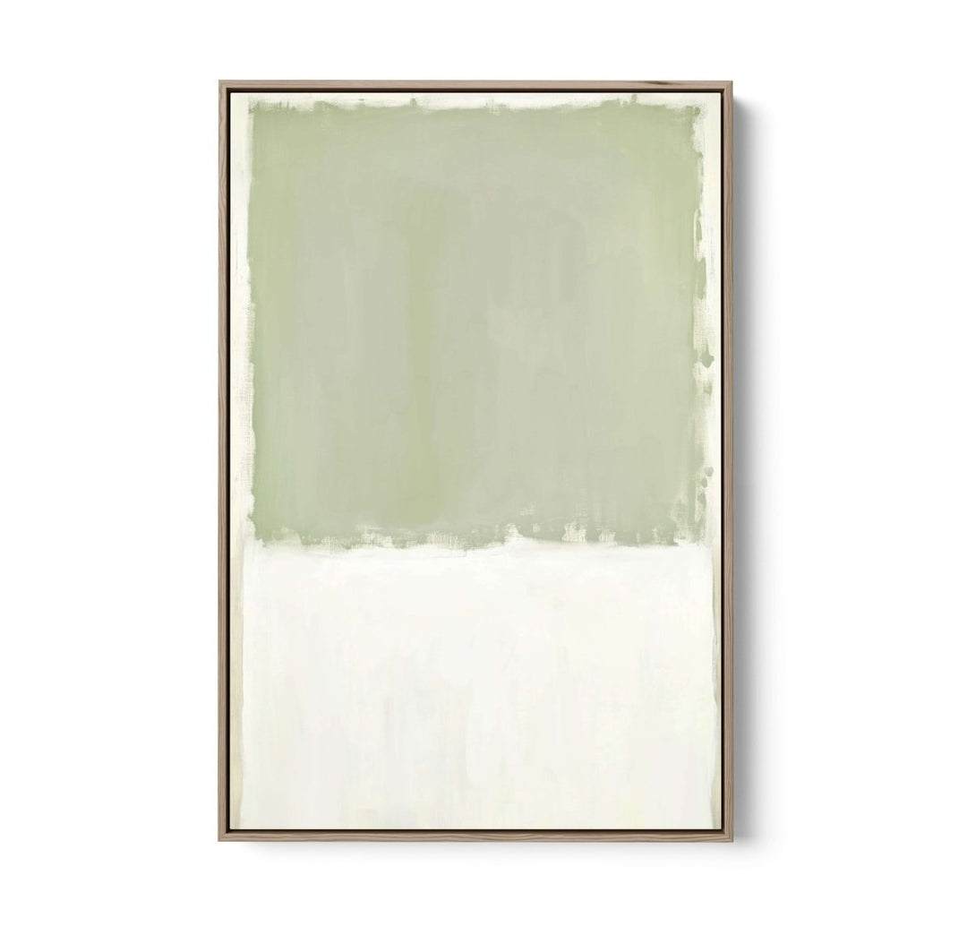 Greenfields Part Two - Green Abstract Stretched Canvas, Poster or Fine Art Print - I Heart Wall Art - Poster Print, Canvas Print or Framed Art Print