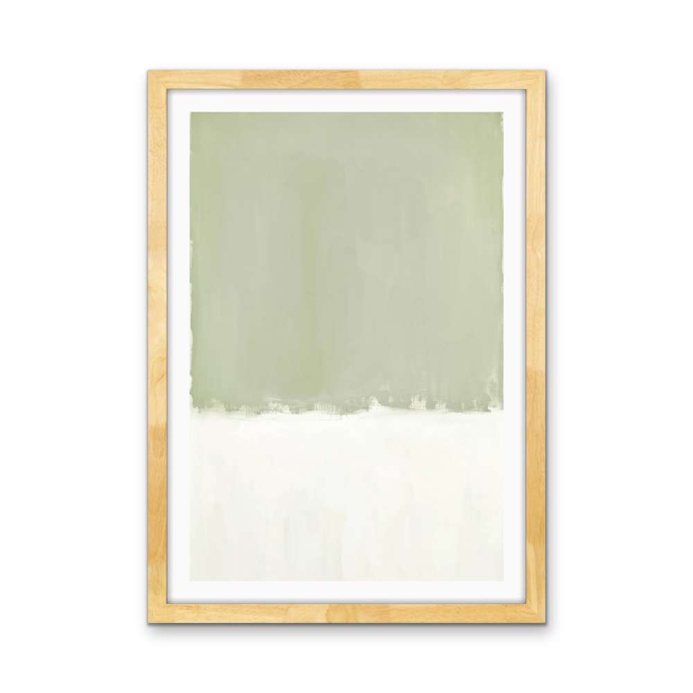Greenfields Part Two - Green Abstract Stretched Canvas, Poster or Fine Art Print - I Heart Wall Art - Poster Print, Canvas Print or Framed Art Print