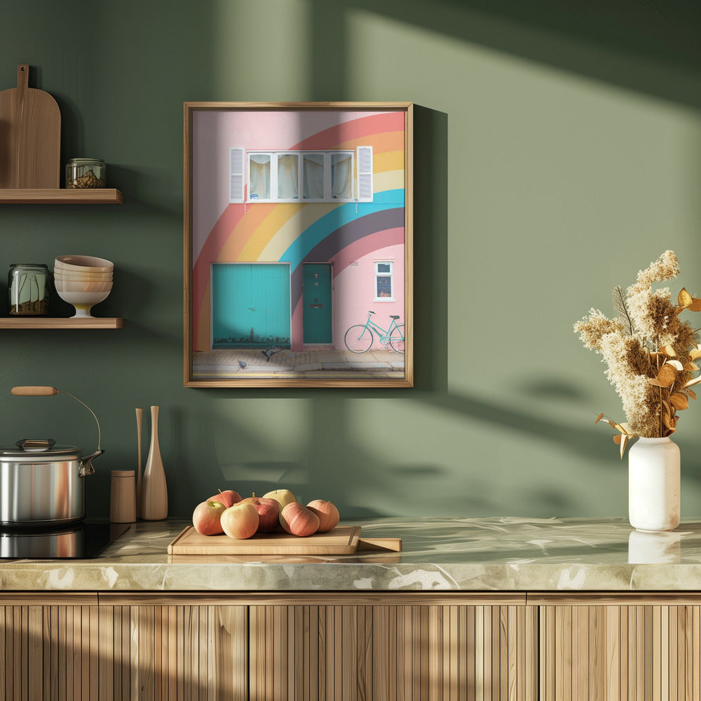 Groovy House - Stretched Canvas, Poster or Fine Art Print I Heart Wall Art