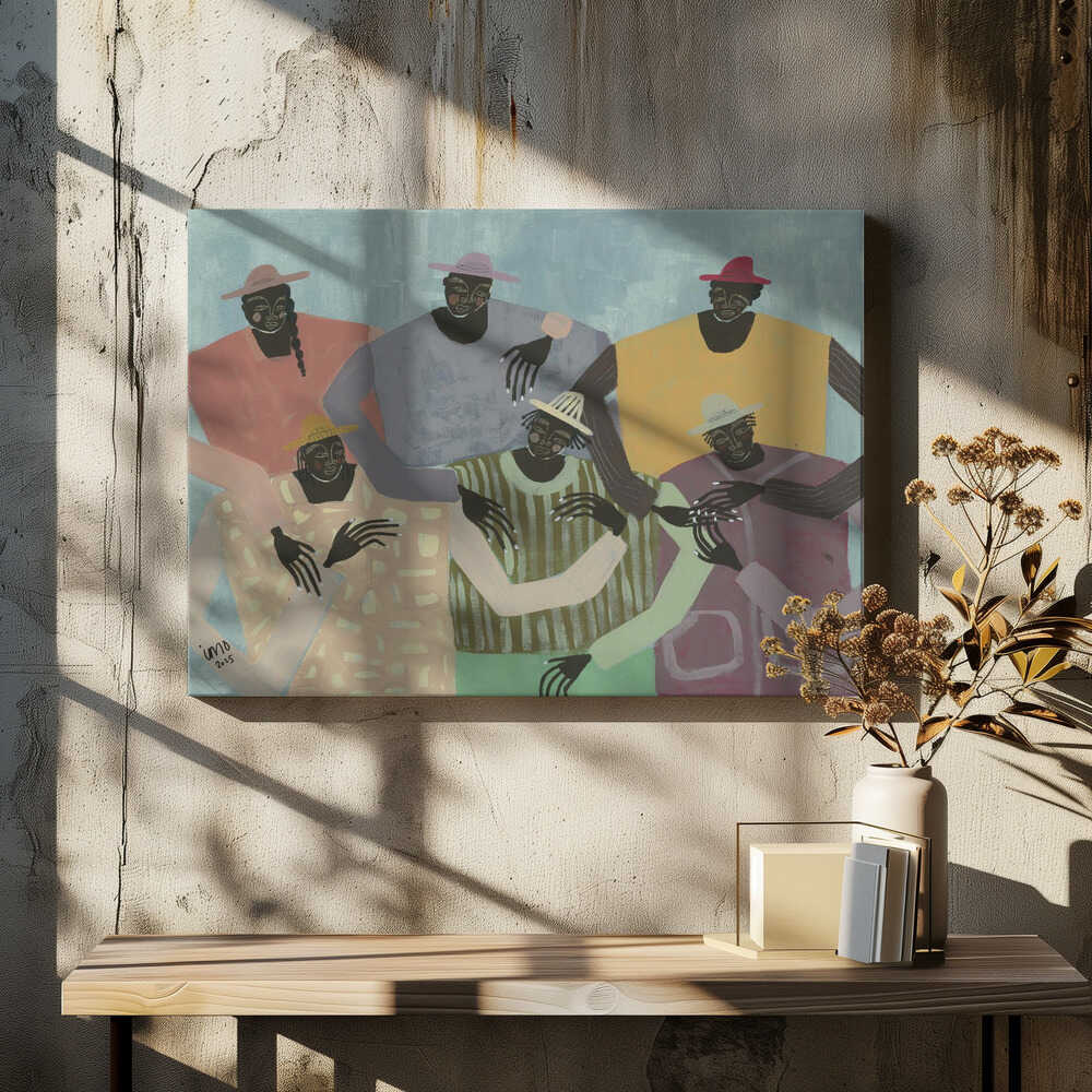 Group Chat - Stretched Canvas, Poster or Fine Art Print - I Heart Wall Art - Poster Print, Canvas Print or Framed Art Print