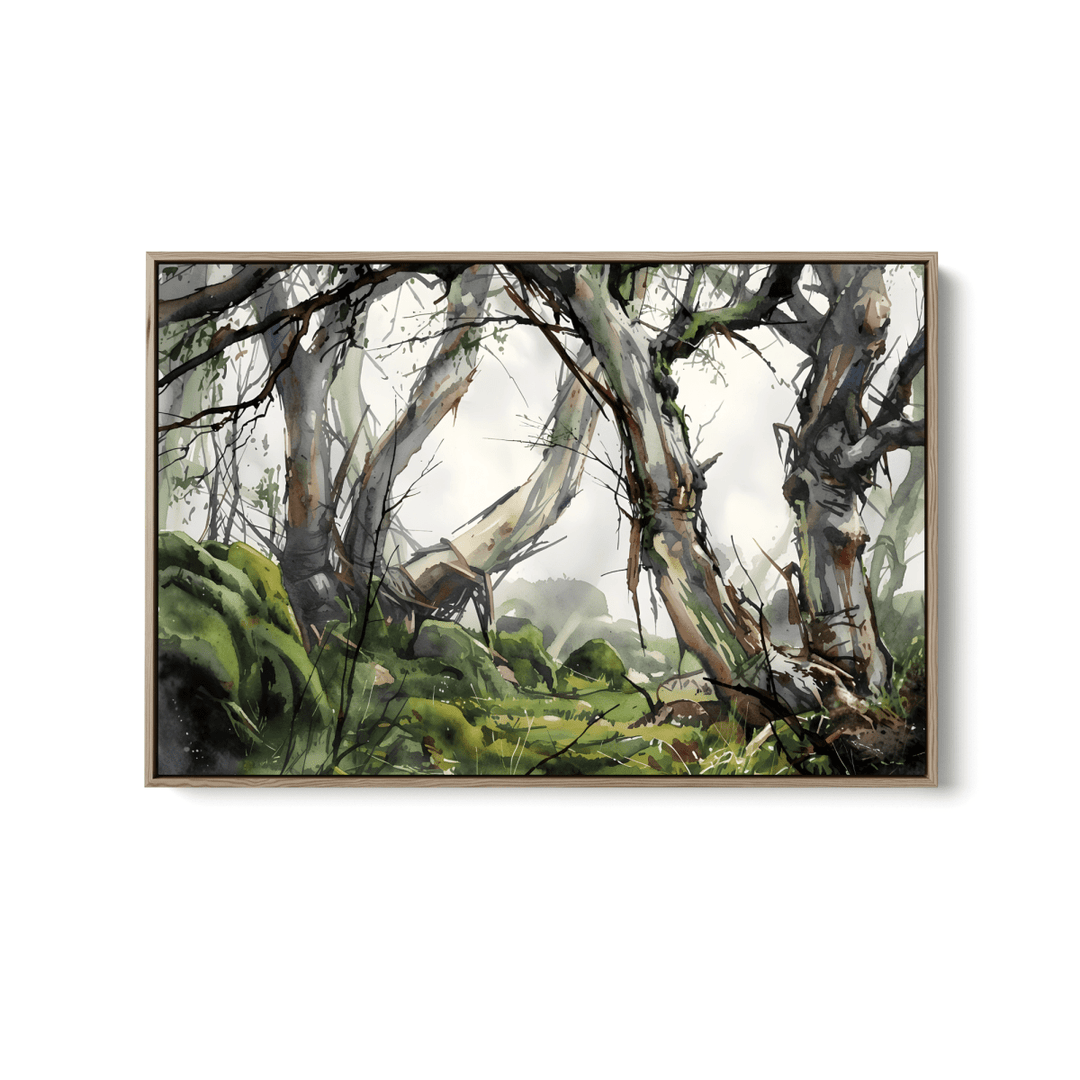 Gully - Watercolour Australian Eucalyptus Bush Nature Art Print - I Heart Wall Art - Poster Print, Canvas Print or Framed Art Print