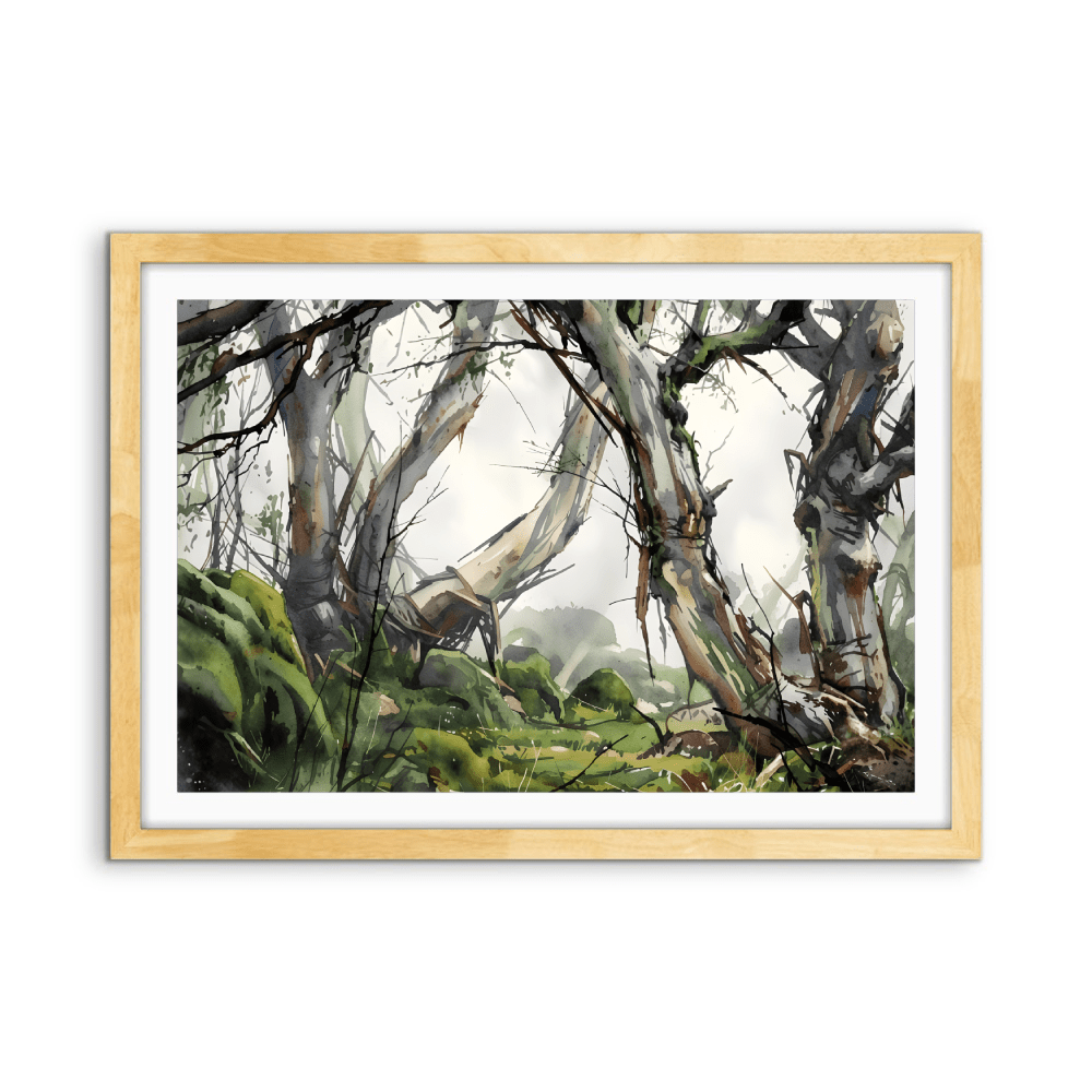 Gully - Watercolour Australian Eucalyptus Bush Nature Art Print - I Heart Wall Art - Poster Print, Canvas Print or Framed Art Print