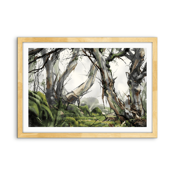 Gully - Watercolour Australian Eucalyptus Bush Nature Art Print - I Heart Wall Art - Poster Print, Canvas Print or Framed Art Print