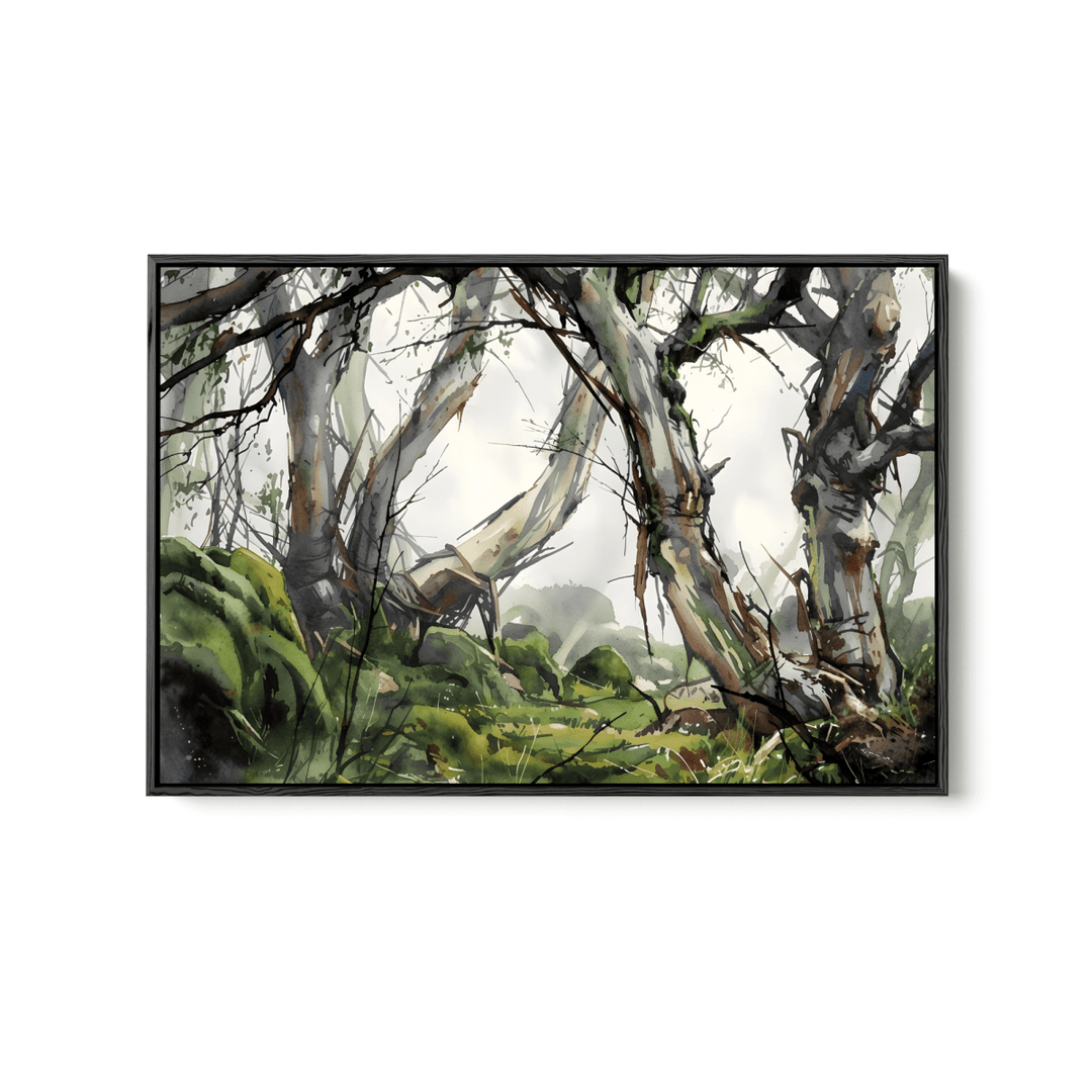 Gully - Watercolour Australian Eucalyptus Bush Nature Art Print - I Heart Wall Art - Poster Print, Canvas Print or Framed Art Print