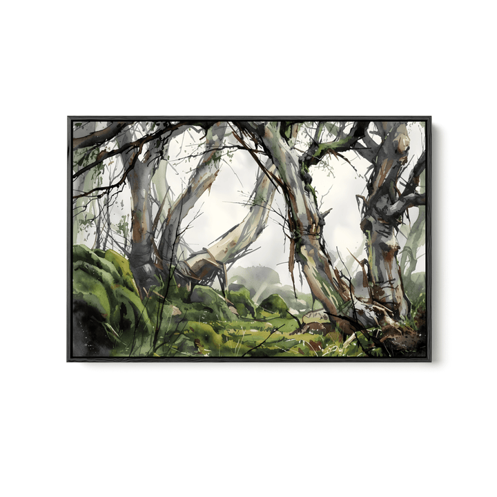 Gully - Watercolour Australian Eucalyptus Bush Nature Art Print - I Heart Wall Art - Poster Print, Canvas Print or Framed Art Print