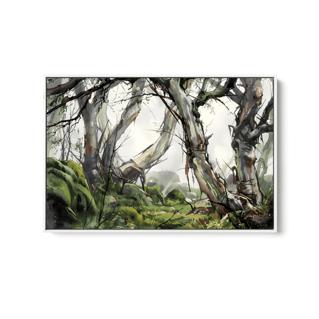 Gully - Watercolour Australian Eucalyptus Bush Nature Art Print - I Heart Wall Art - Poster Print, Canvas Print or Framed Art Print