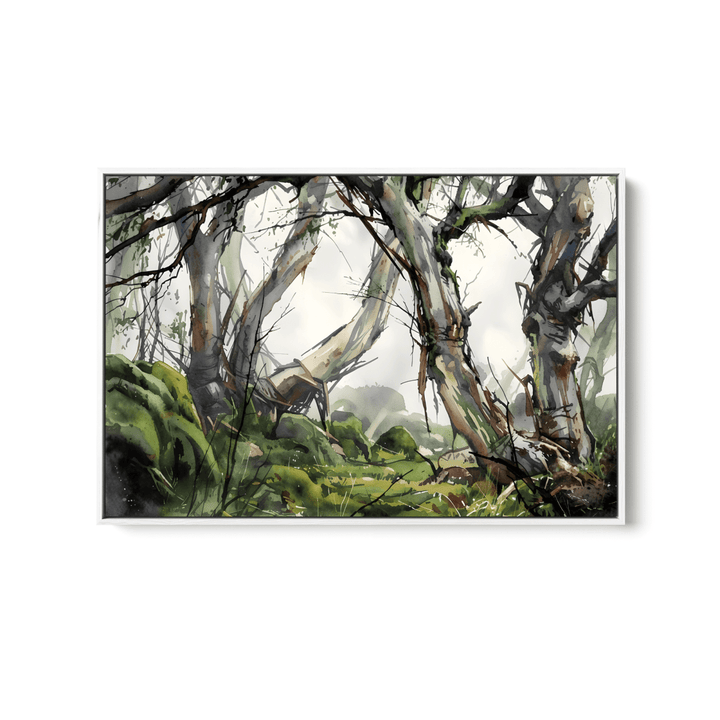 Gully - Watercolour Australian Eucalyptus Bush Nature Art Print - I Heart Wall Art - Poster Print, Canvas Print or Framed Art Print