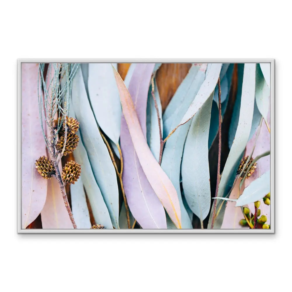 Gum Leaves -  Original Pastel Coloured Eucalyptus Gum Leaf Photographic Canvas or Art Print I Heart Wall Art Australia 