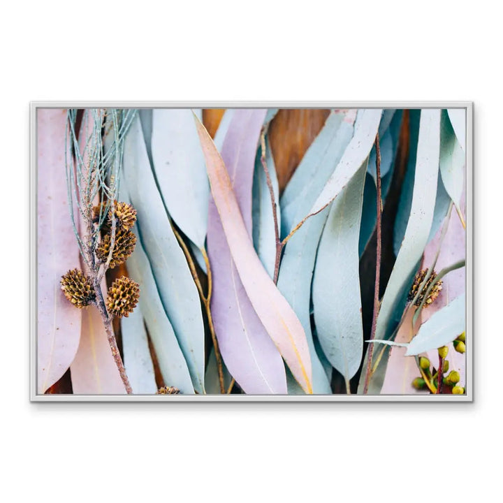 Gum Leaves -  Original Pastel Coloured Eucalyptus Gum Leaf Photographic Canvas or Art Print I Heart Wall Art Australia 