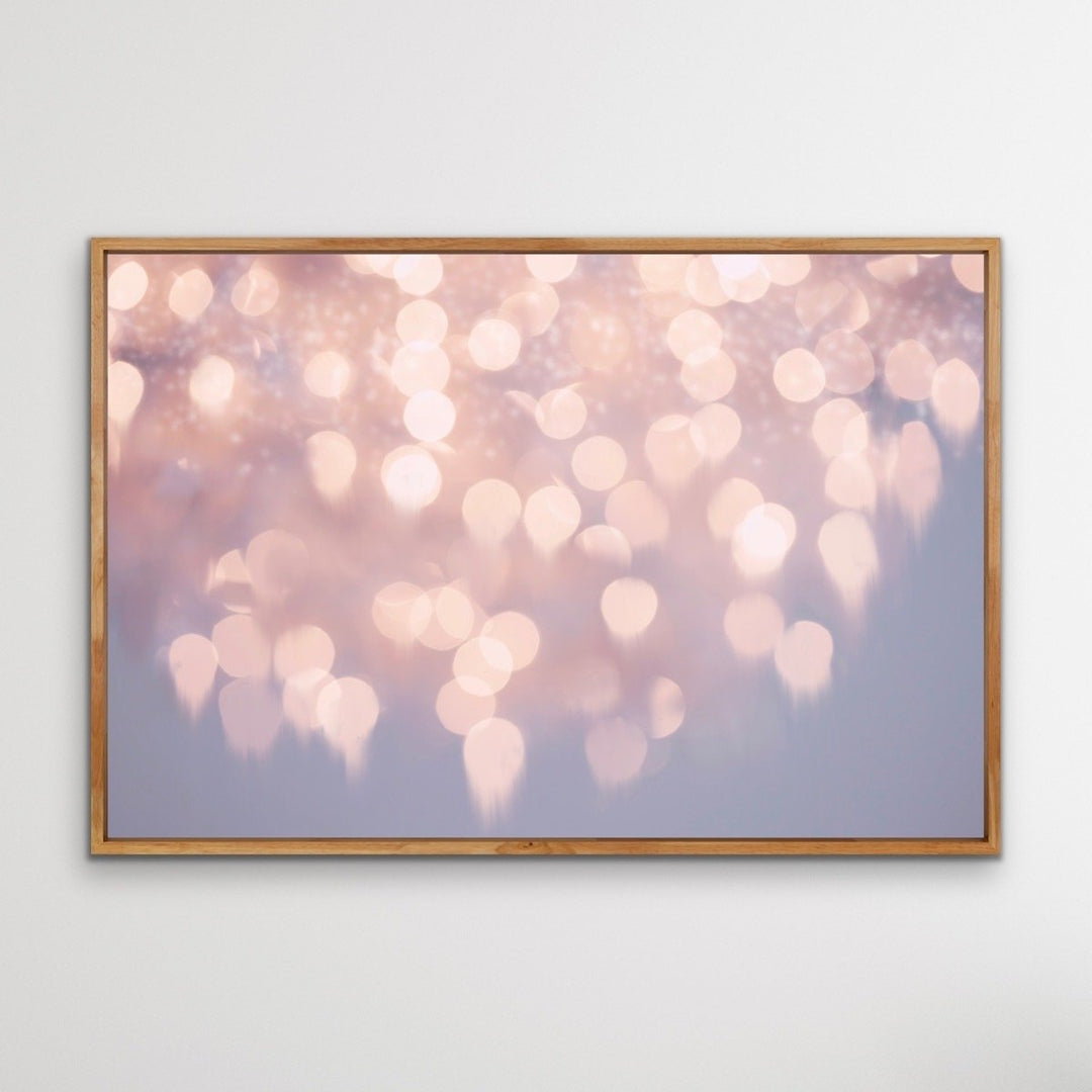 Gutter To The Stars Pink Bokeh Framed Wall Art Canvas Print - I Heart Wall Art