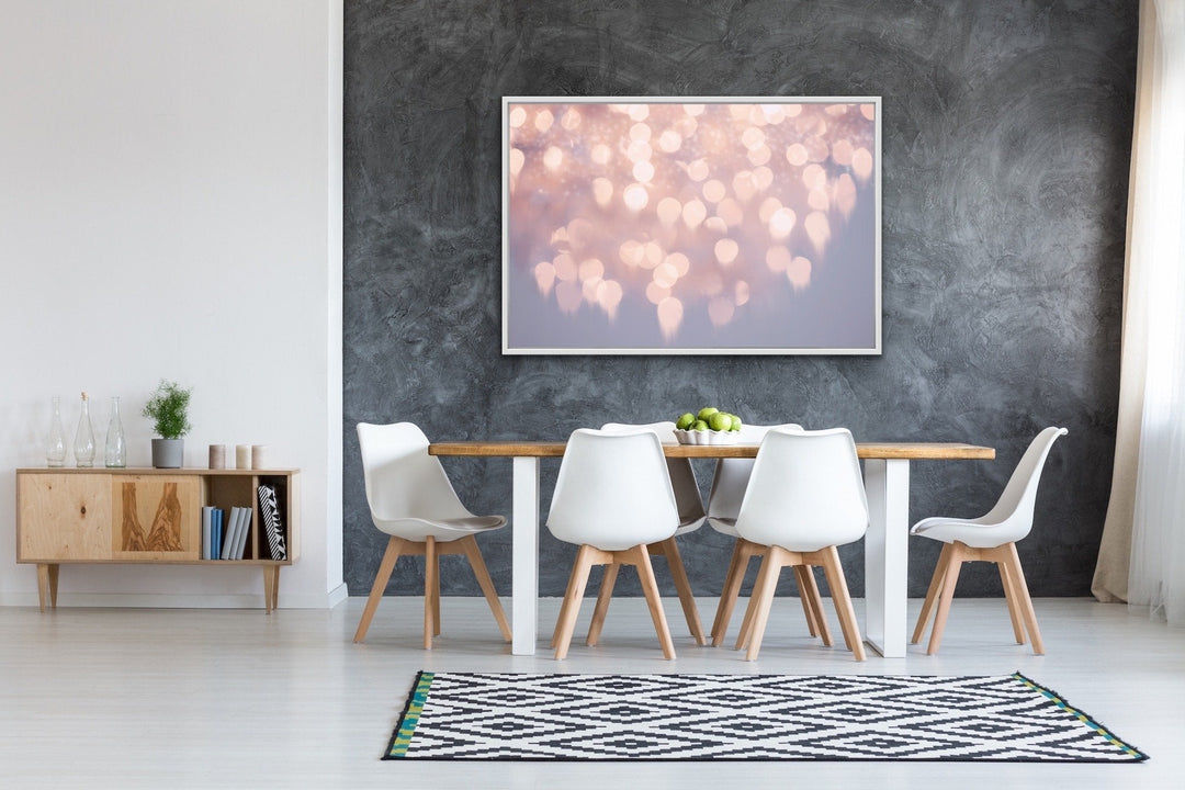 Gutter To The Stars Pink Bokeh Framed Wall Art Canvas Print - I Heart Wall Art