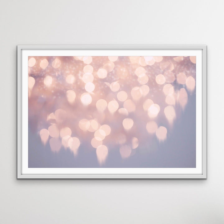 Gutter To The Stars Pink Bokeh Framed Wall Art Canvas Print - I Heart Wall Art