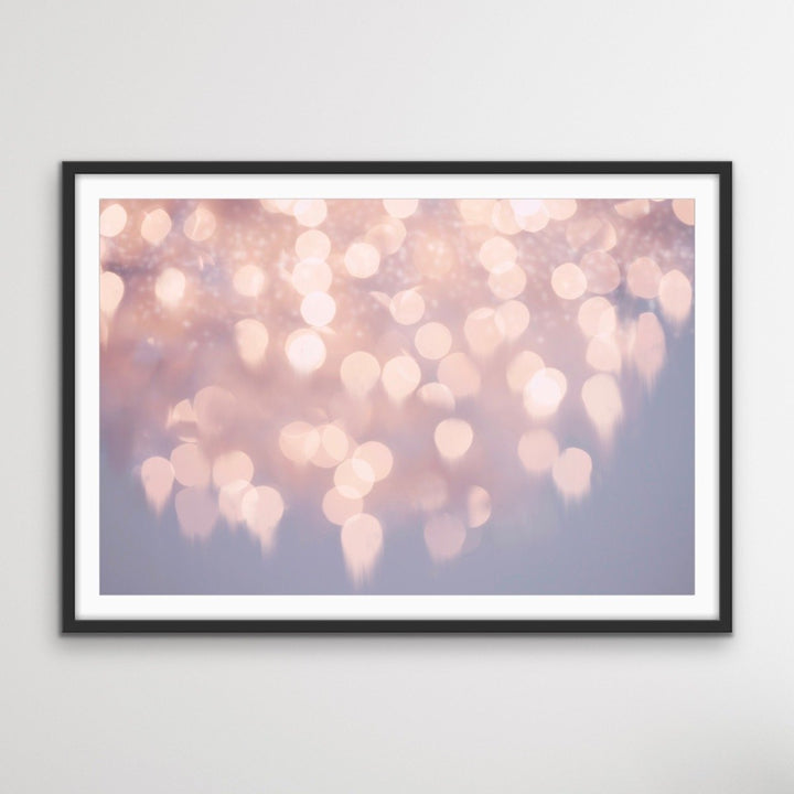 Gutter To The Stars Pink Bokeh Framed Wall Art Canvas Print - I Heart Wall Art