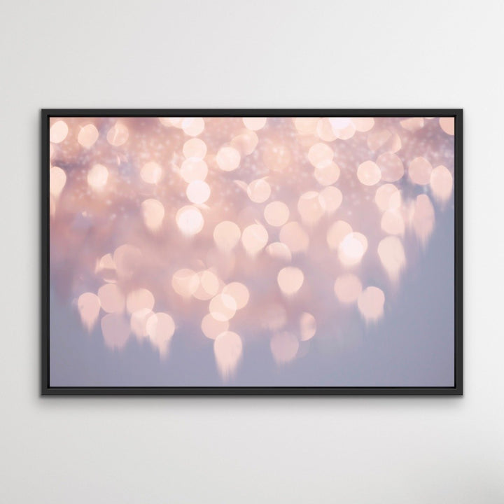 Gutter To The Stars Pink Bokeh Framed Wall Art Canvas Print - I Heart Wall Art