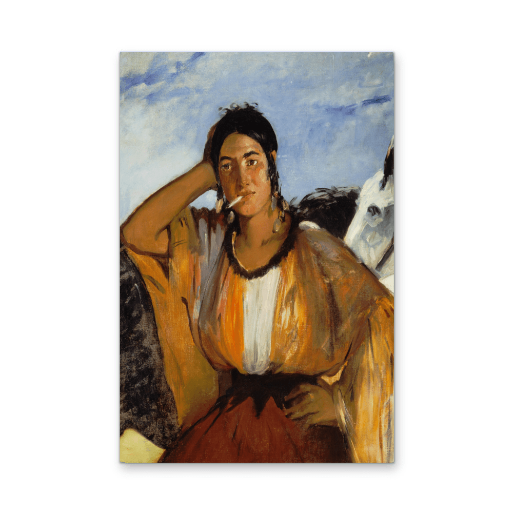 Gypsy with a Cigarette (1862) by Edouard Manet - Stretched Canvas or Fine Art Print - I Heart Wall Art - Poster Print, Canvas Print or Framed Art Print