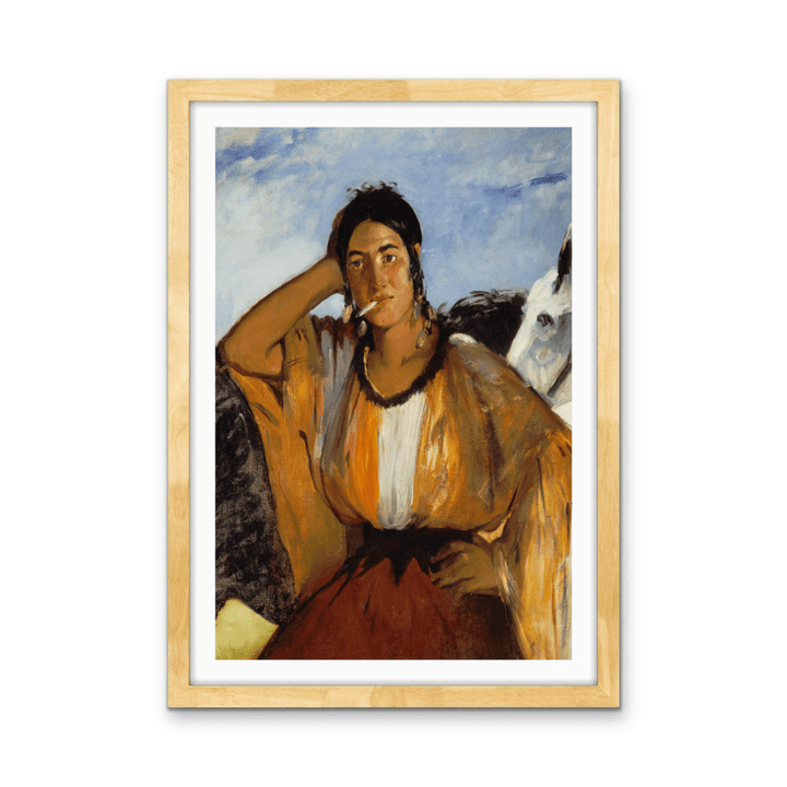 Gypsy with a Cigarette (1862) by Edouard Manet - Stretched Canvas or Fine Art Print - I Heart Wall Art - Poster Print, Canvas Print or Framed Art Print