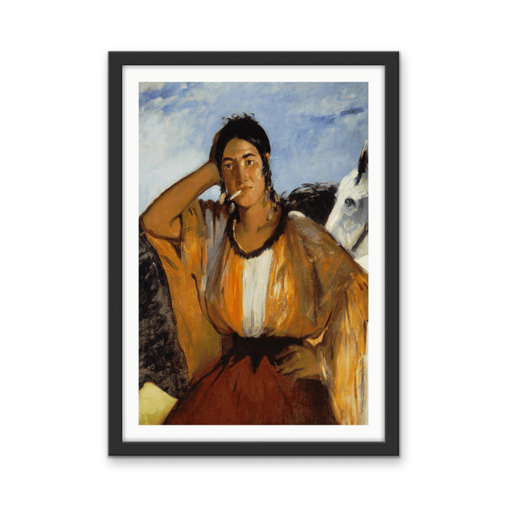 Gypsy with a Cigarette (1862) by Edouard Manet - Stretched Canvas or Fine Art Print - I Heart Wall Art - Poster Print, Canvas Print or Framed Art Print