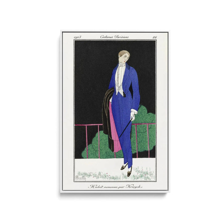 Habit nouveau par Kriegck (1913) by Charles Martin - Stretched Canvas Print or Framed Fine Art Print - Artwork I Heart Wall Art Australia 