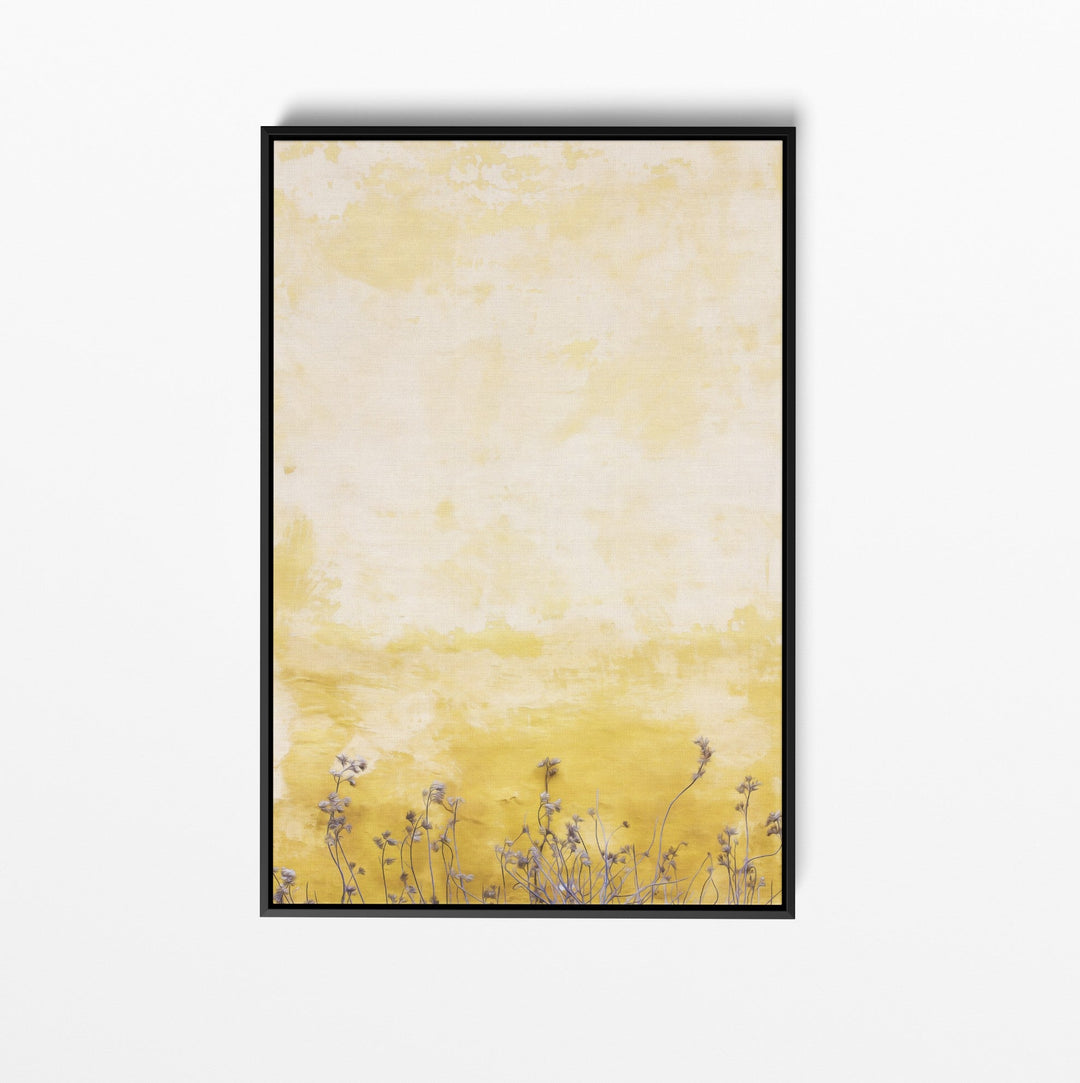 Halcyon Days - Floral Yellow Wall Art Print On Canvas Or Art Paper - I Heart Wall Art