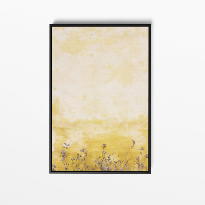 Halcyon Days - Floral Yellow Wall Art Print On Canvas Or Art Paper - I Heart Wall Art