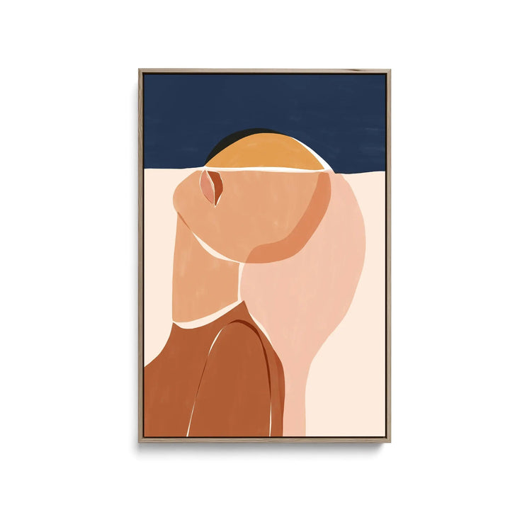 Half Face Half Sun by Ivy Green Illustrations - Stretched Canvas Print or Framed Fine Art Print - Artwork I Heart Wall Art Australia 