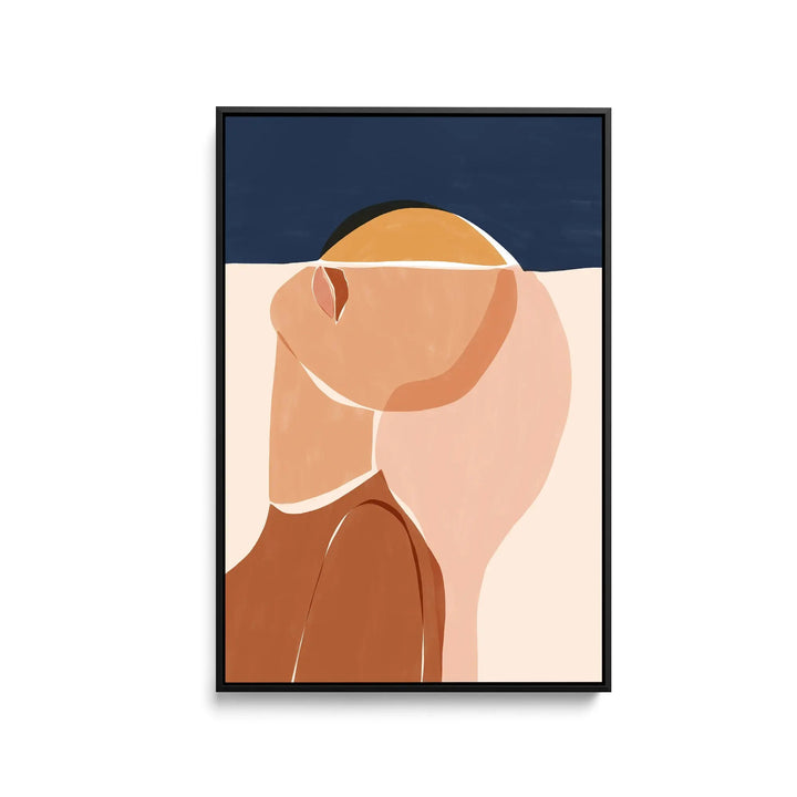 Half Face Half Sun by Ivy Green Illustrations - Stretched Canvas Print or Framed Fine Art Print - Artwork I Heart Wall Art Australia 