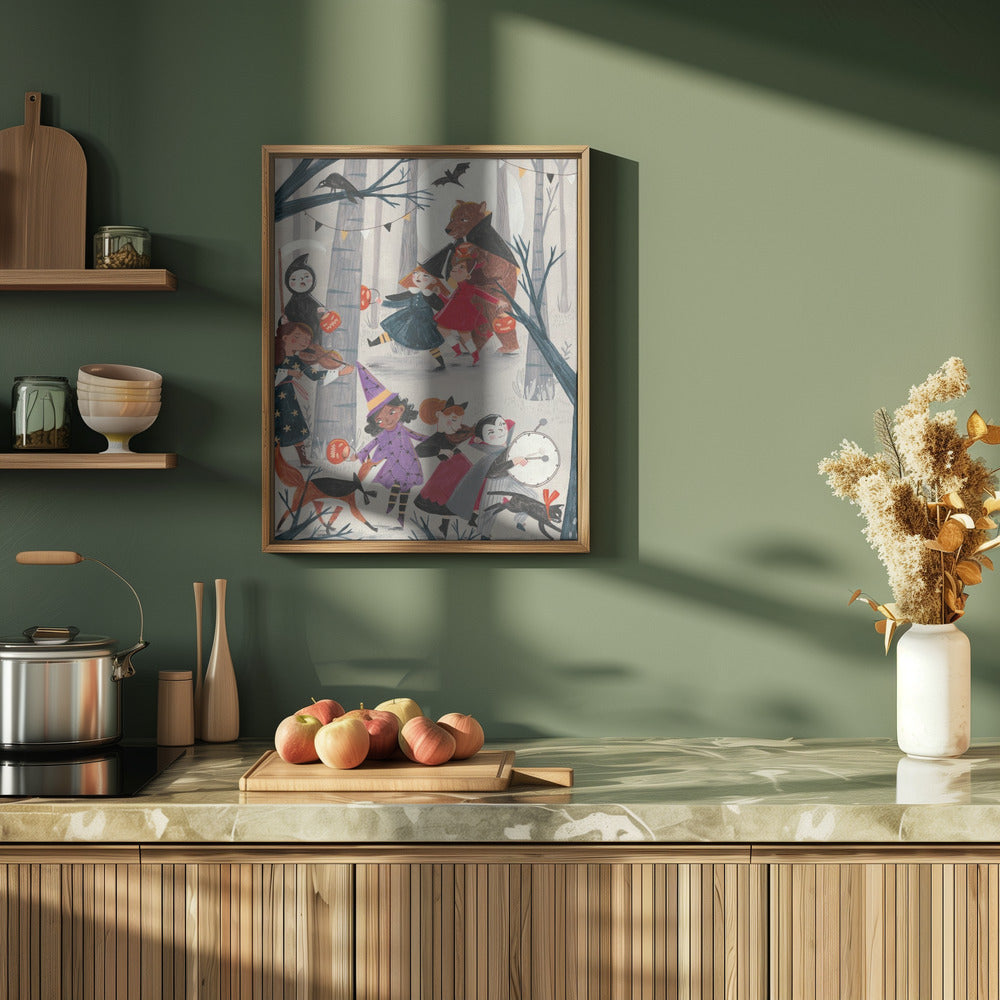 Halloween parade - Stretched Canvas, Poster or Fine Art Print I Heart Wall Art