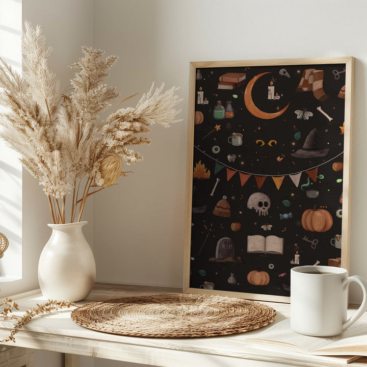Halloween Theme - Stretched Canvas, Poster or Fine Art Print I Heart Wall Art