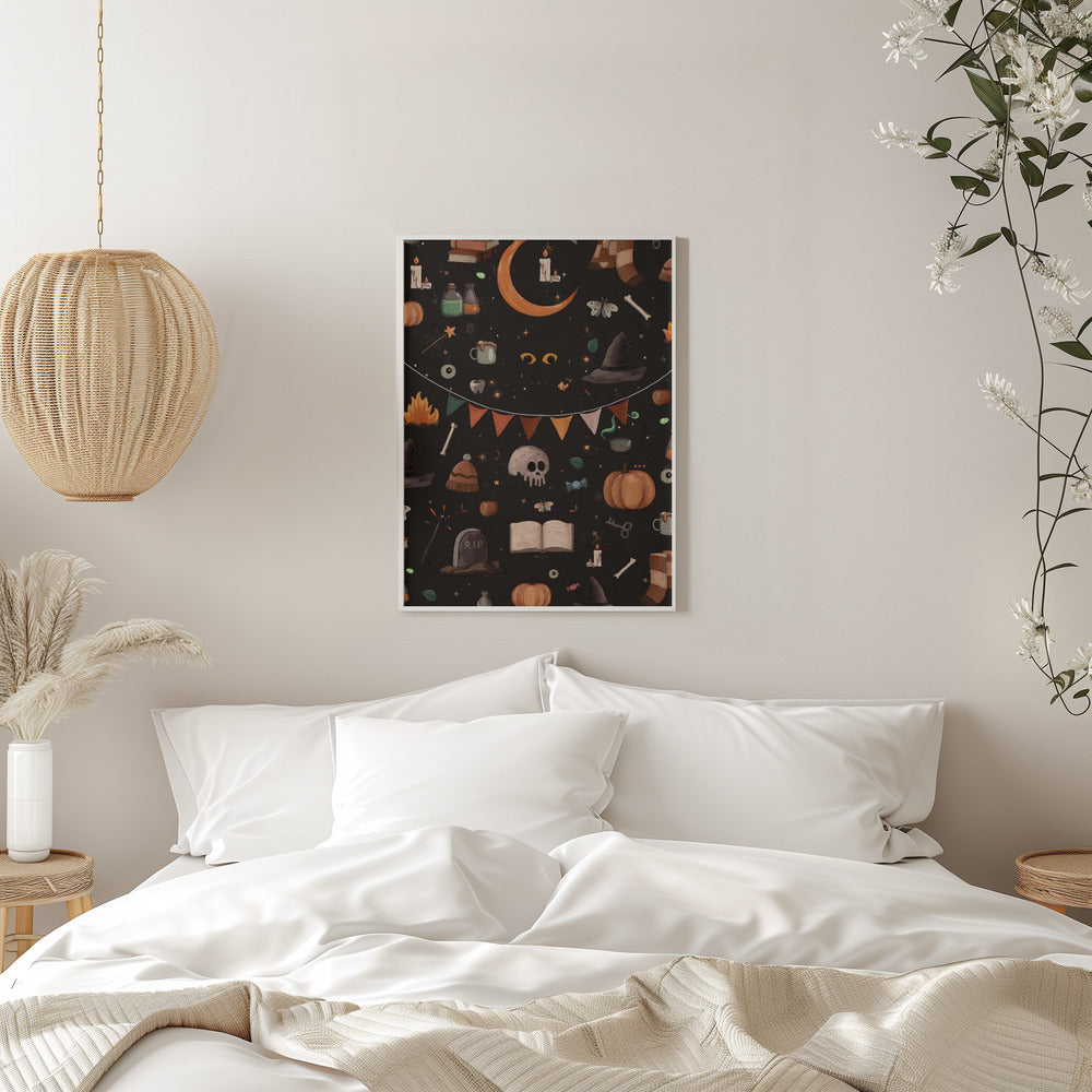 Halloween Theme - Stretched Canvas, Poster or Fine Art Print I Heart Wall Art