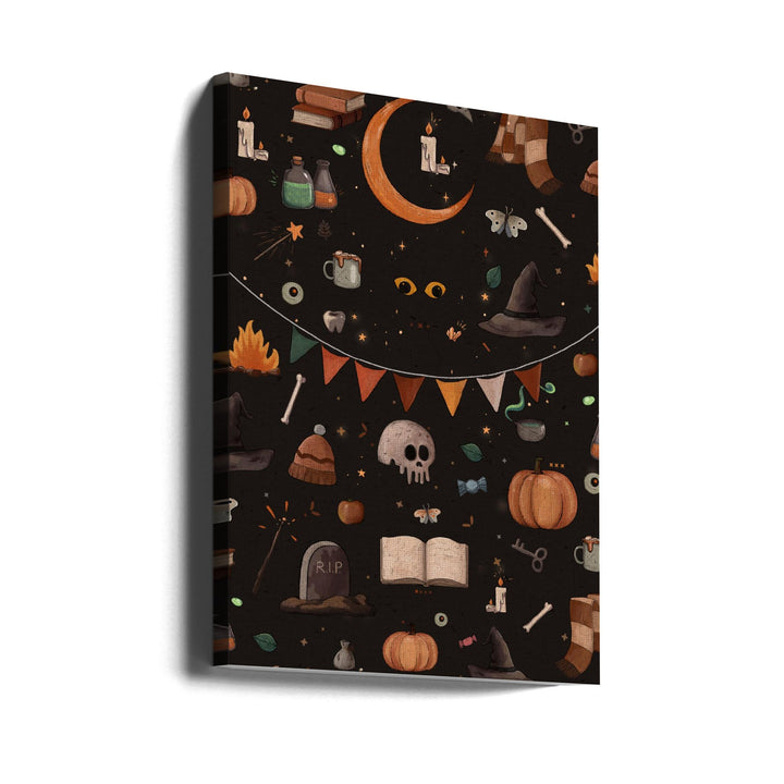 Halloween Theme - Stretched Canvas, Poster or Fine Art Print I Heart Wall Art