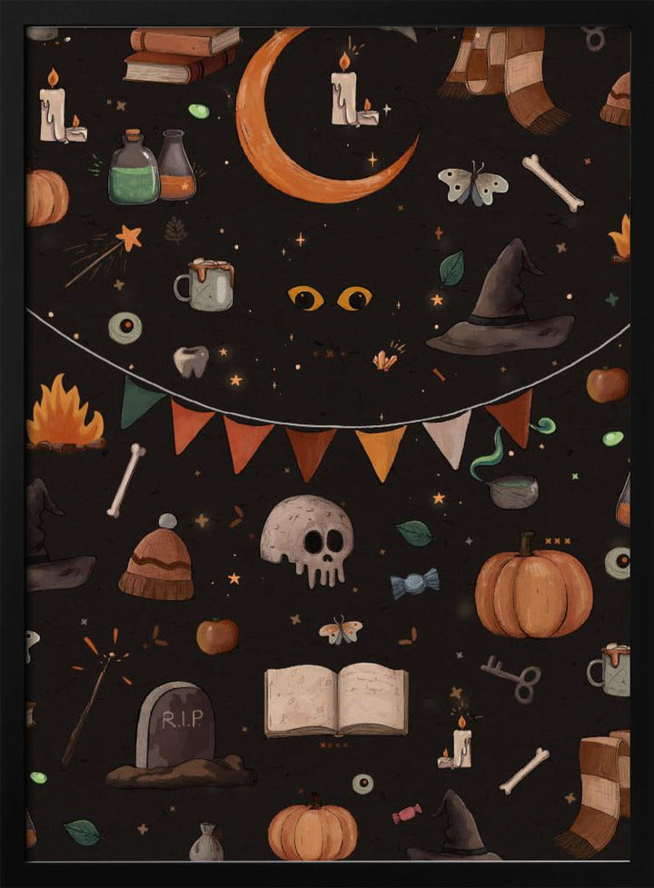 Halloween Theme - Stretched Canvas, Poster or Fine Art Print I Heart Wall Art