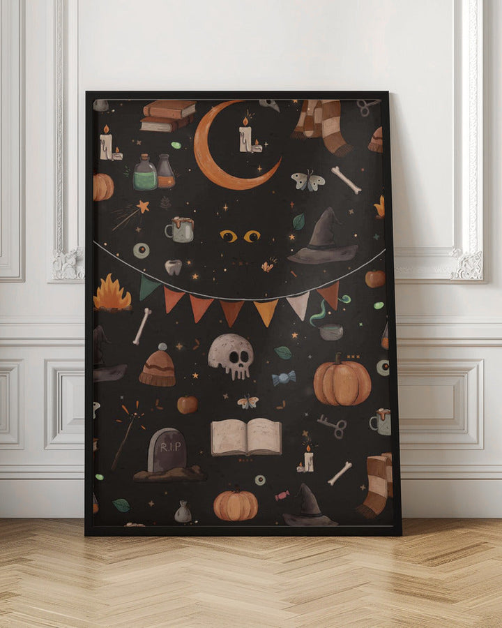 Halloween Theme - Stretched Canvas, Poster or Fine Art Print I Heart Wall Art