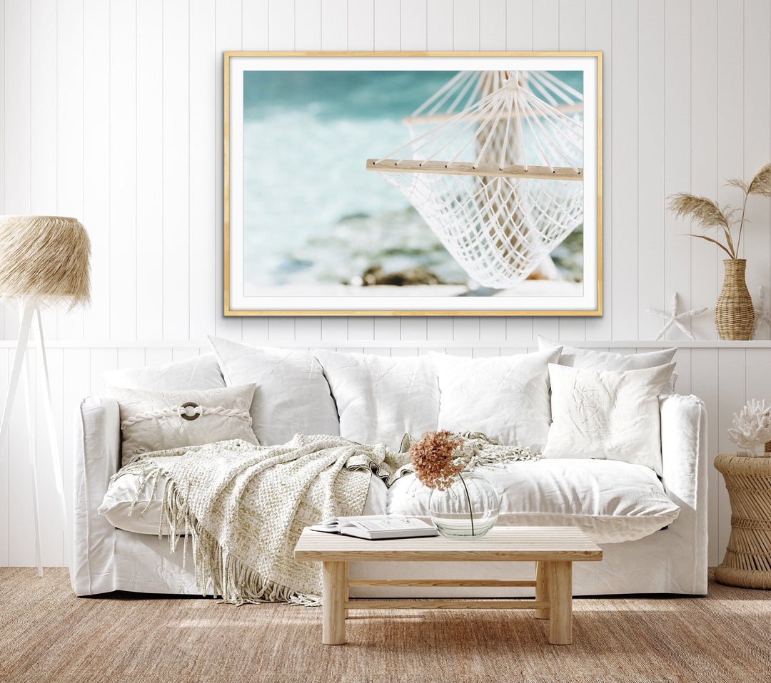 Hammock Days - Boho Palm Tropical Beach Wall Art or Canvas Print - I Heart Wall Art