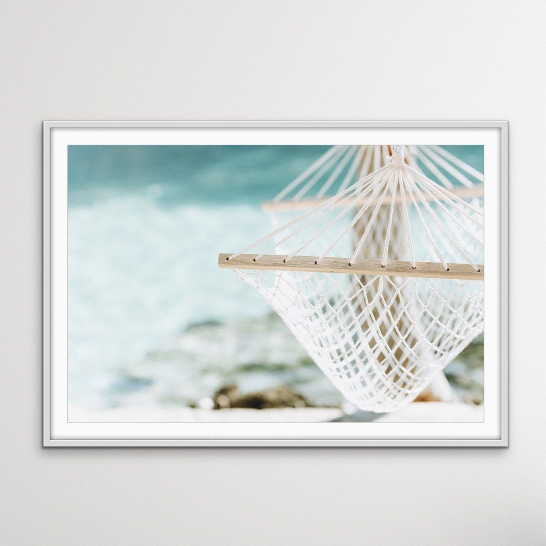 Hammock Days - Boho Palm Tropical Beach Wall Art or Canvas Print - I Heart Wall Art