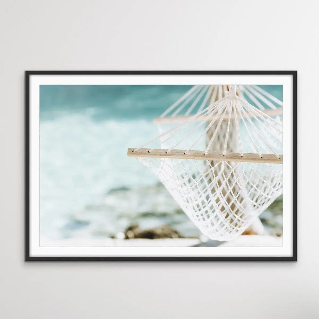 Hammock Days - Boho Palm Tropical Beach Wall Art or Canvas Print - I Heart Wall Art