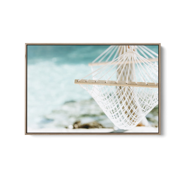 Hammock Days - Boho Palm Tropical Beach Wall Art or Canvas Print