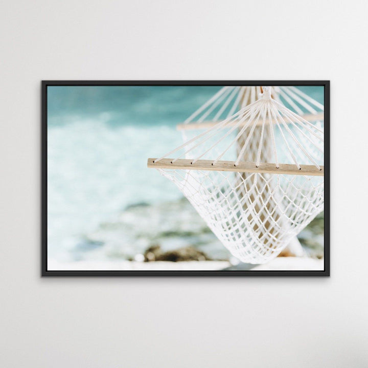 Hammock Days - Boho Palm Tropical Beach Wall Art or Canvas Print - I Heart Wall Art