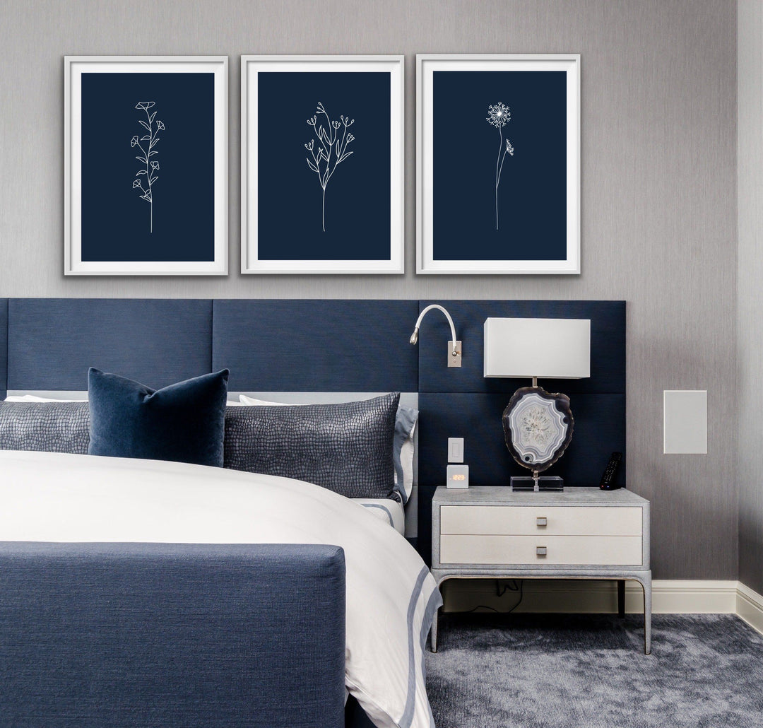 Hamptons Sweet Botanicals - Three Piece Print Set Triptych - I Heart Wall Art