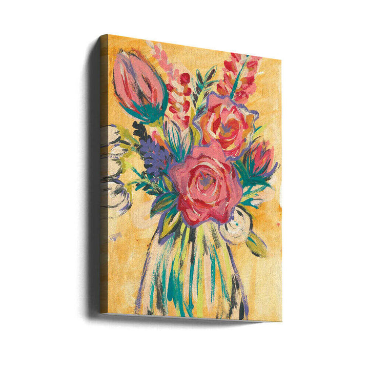 Hand painted abstract floral bouquet by Alyssa Hamilton Art - Stretched Canvas, Poster or Fine Art Print - I Heart Wall Art - Poster Print, Canvas Print or Framed Art Print