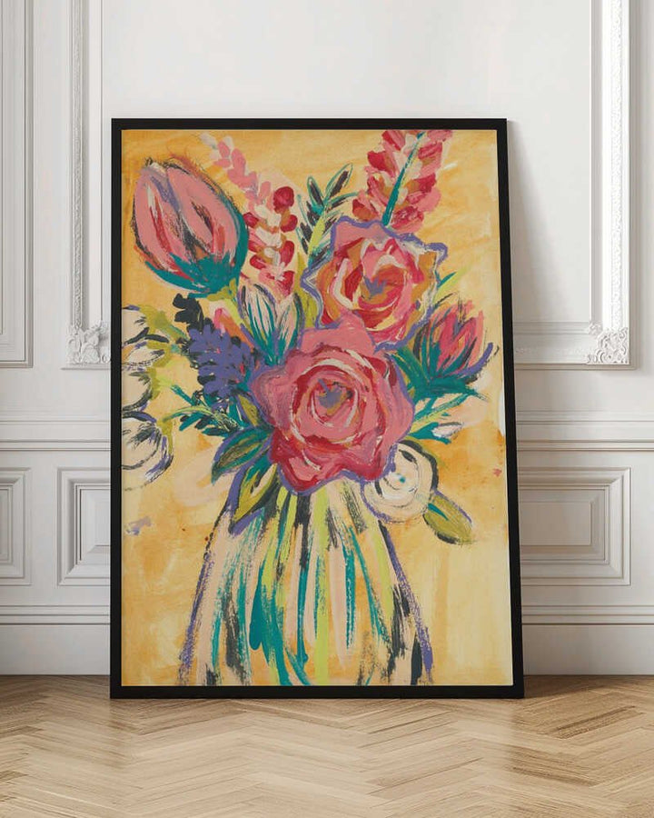 Hand painted abstract floral bouquet by Alyssa Hamilton Art - Stretched Canvas, Poster or Fine Art Print - I Heart Wall Art - Poster Print, Canvas Print or Framed Art Print