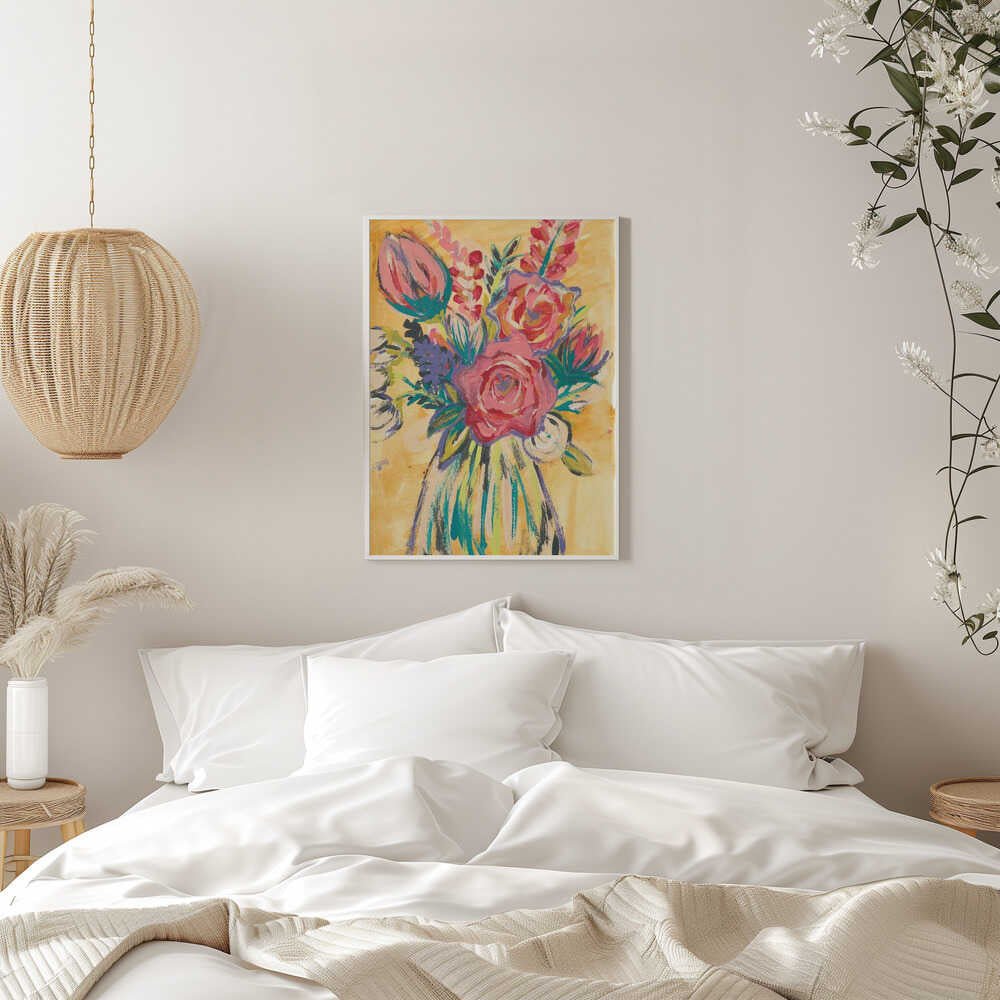 Hand painted abstract floral bouquet by Alyssa Hamilton Art - Stretched Canvas, Poster or Fine Art Print - I Heart Wall Art - Poster Print, Canvas Print or Framed Art Print