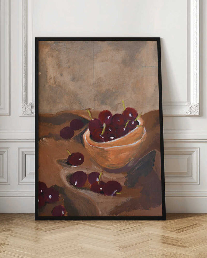 Hand Painted Still Life Cherries by Alyssa Hamilton Art - Stretched Canvas, Poster or Fine Art Print - I Heart Wall Art - Poster Print, Canvas Print or Framed Art Print