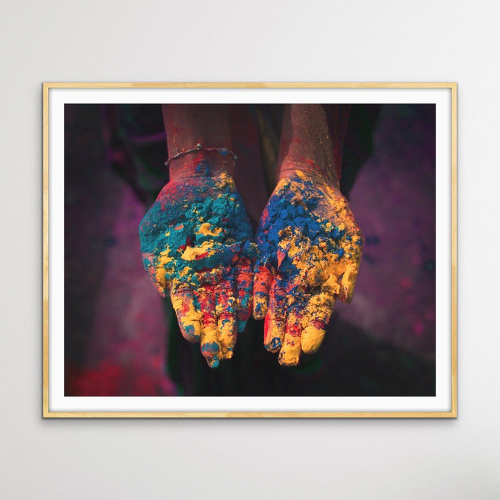 Hands Of India - Holi Festival INdi - I Heart Wall Art