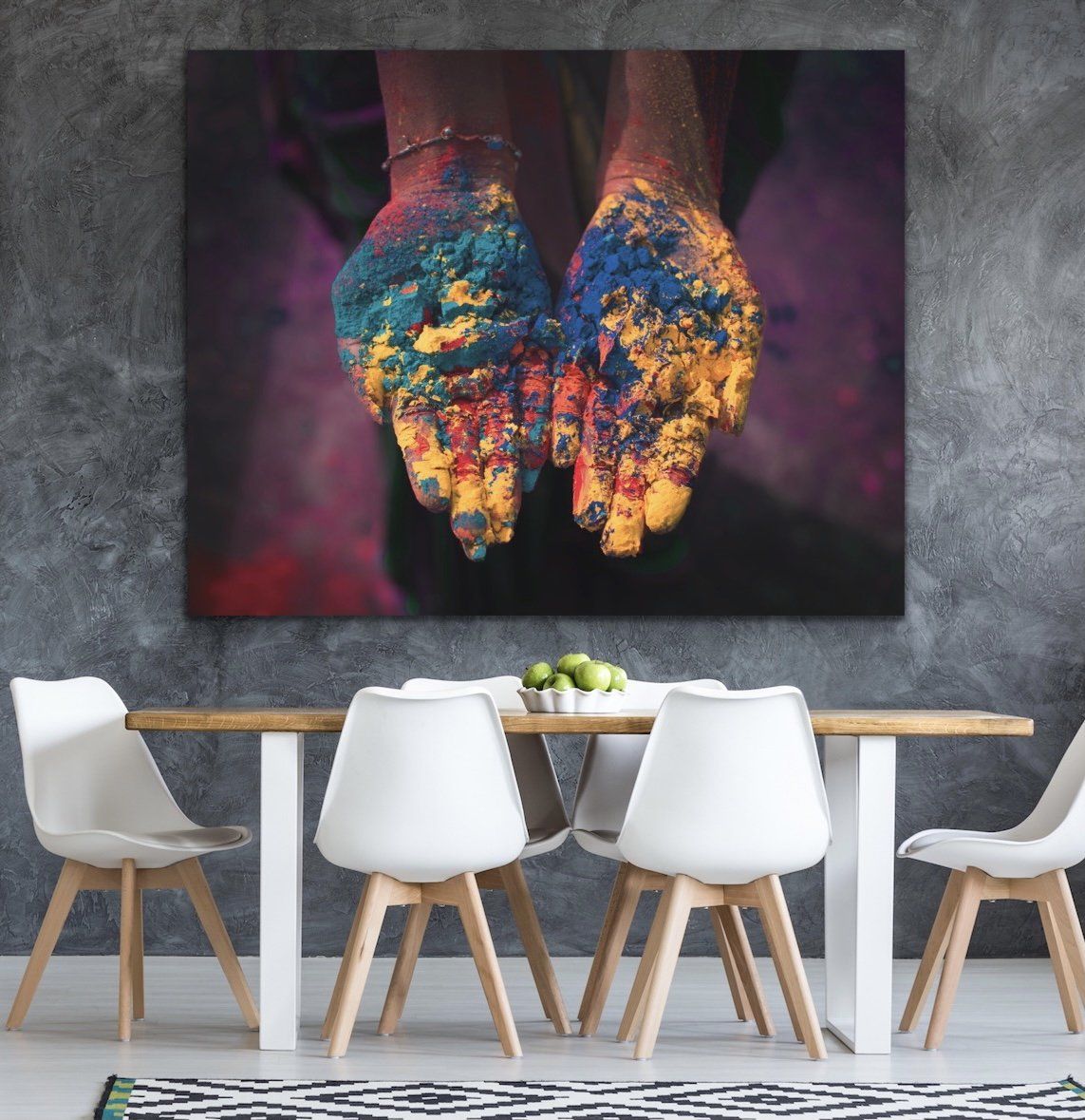 Hands Of India - Holi Festival INdi - I Heart Wall Art