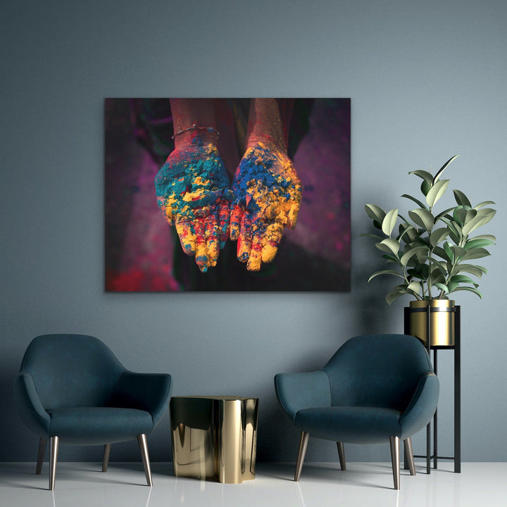 Hands Of India - Holi Festival INdi - I Heart Wall Art